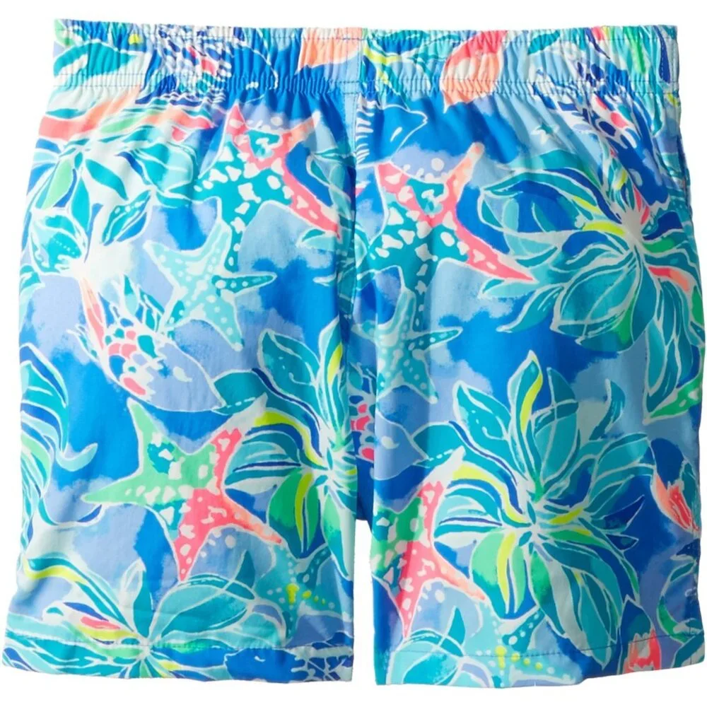 Lilly Pulitzer‎ Boy's Capri Trunks Bennett Bennett Blue/Celestial Seas MD (6/7)